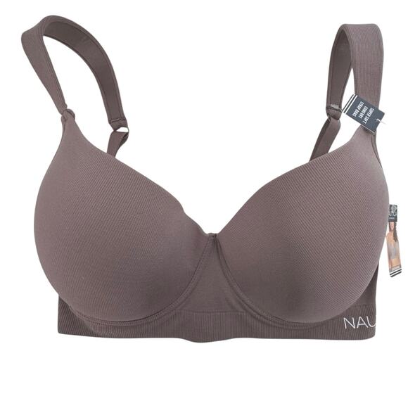 Nautica Intimates Bra Size 38DD Super Soft Underwire Dark Taupe NT7870 - Picture 3 of 7